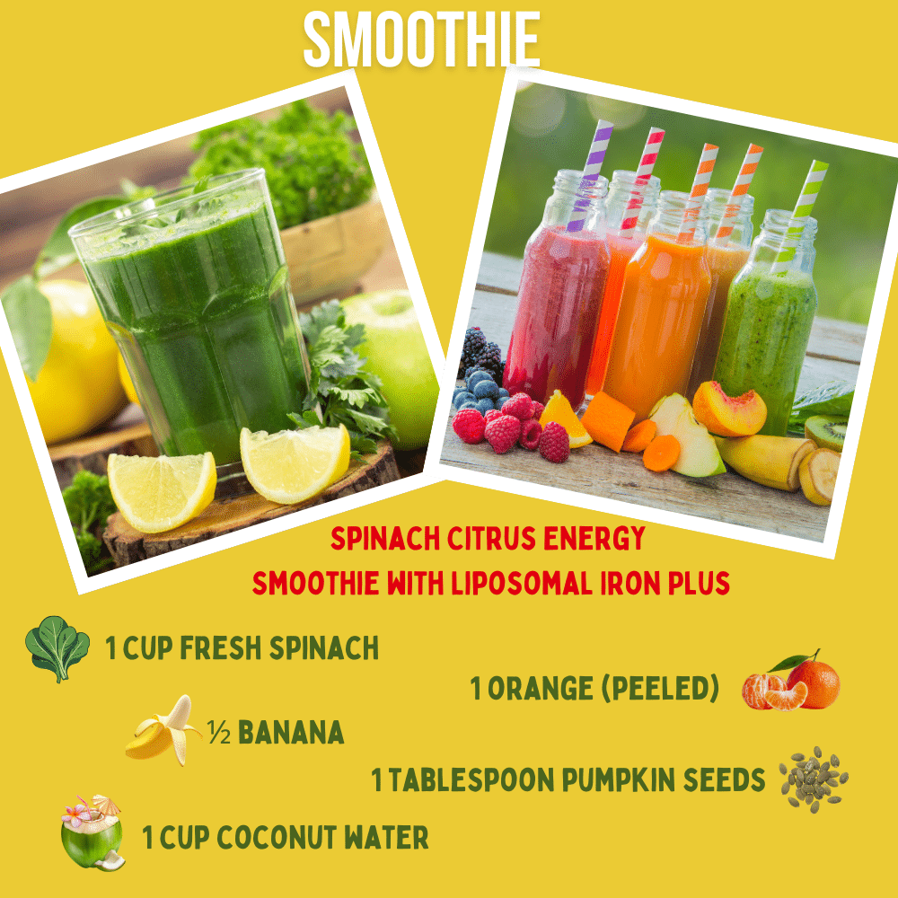 5 Iron-Rich Smoothie Recipes with Liposomal Iron Plus for Natural Energy Boost