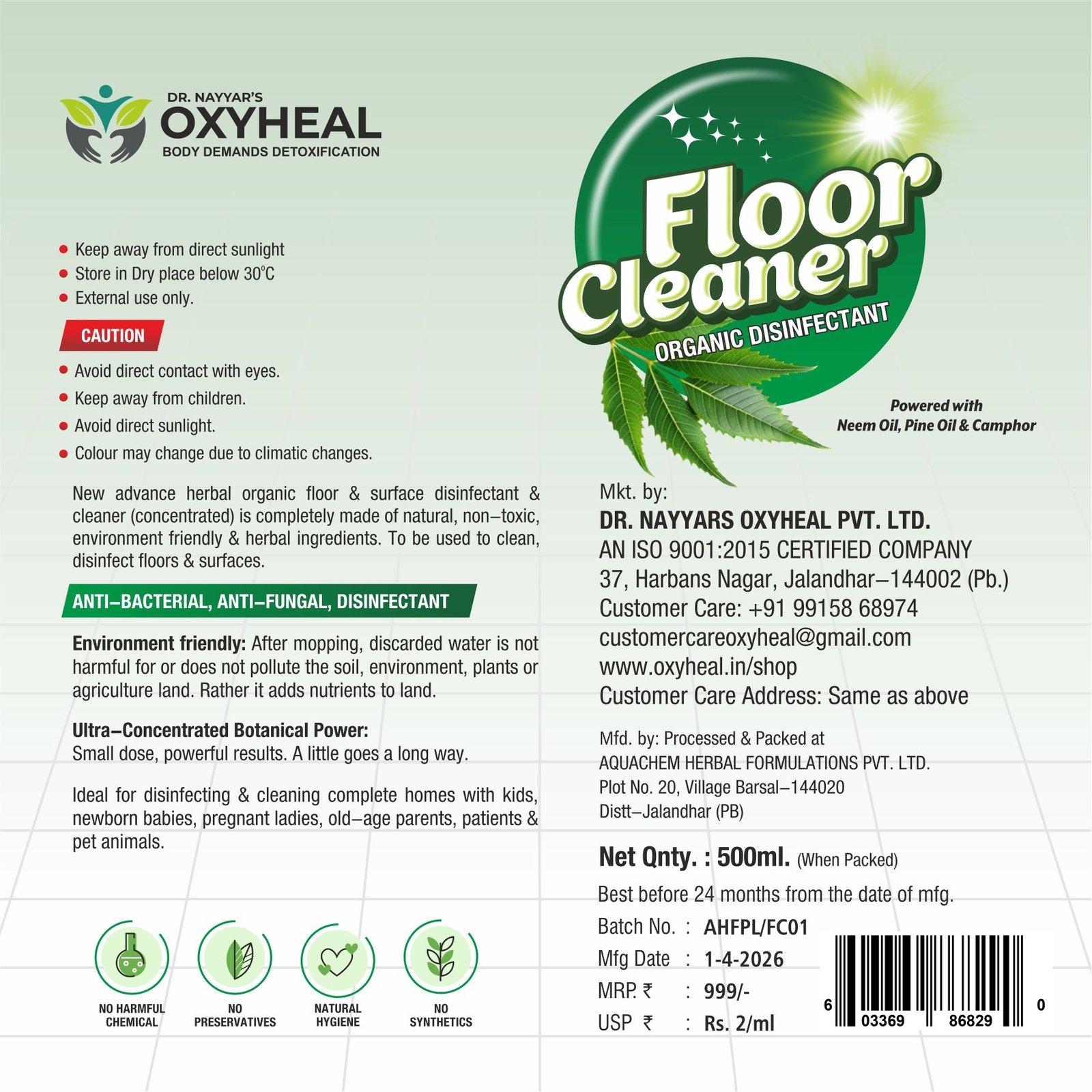 Neem Aroma Organic Floor Cleaner - Image 4
